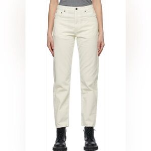 6397 Vintage White Button Fly‎ Straight Leg 495 Jean Sz 25